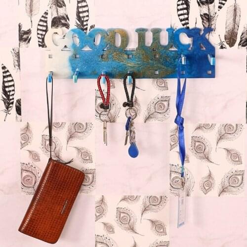 Key Hooks Storage Crystal Epoxy Resin Mold Towel Small Items Hanging Hook Silicone Mould DIY Crafts Jewelry Home Decorations Cas
