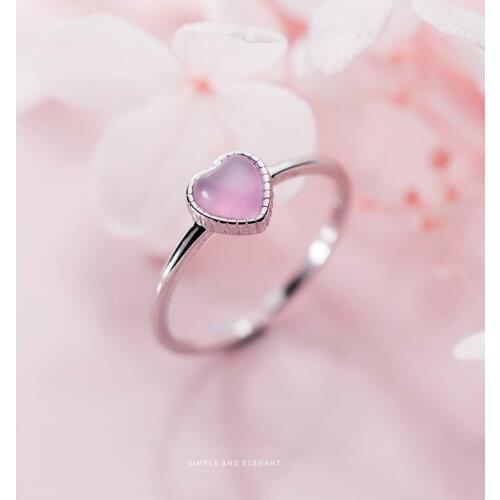 Colusiwei 925 Sterling Silver Natural Opal Heart Open Finger Rings for Women Adjustable Bands Fashion Jewelry Bijoux 2020 New