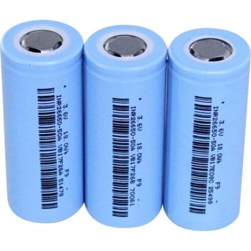 GTF 3PCS 26650 lithium battery 5000 mAh milliampere rechargeable battery 3.7V lithium-ion electronic lithium battery flashlight