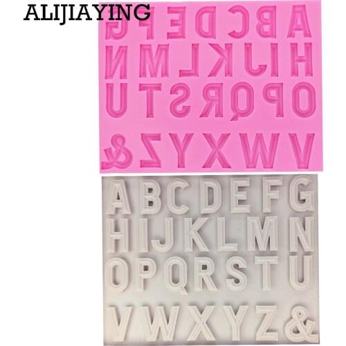 M1199 ABC Alphabet Capital/Letter/Number silicone mold fondant mold cake decorating tools chocolate gumpaste mold