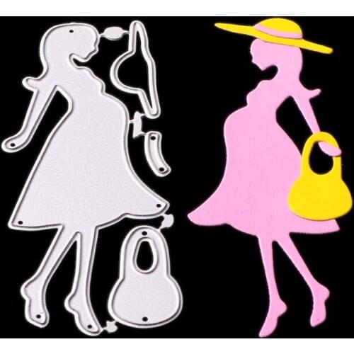 SCD975 Pregnant Metal Cutting Dies For Scrapbooking Stencils DIY Album Cards Decoration Embossing Folder Die Cuts Template Tools