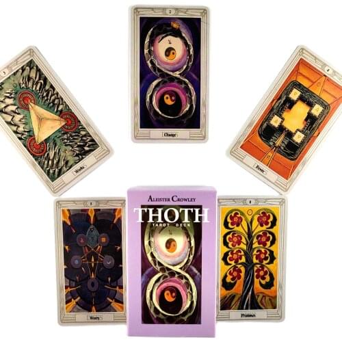 2021 New High Quality Thoth Tarot Cards Fortune Guidance Telling Divination Deck Board Game With PDF Guidebook For Friends Game