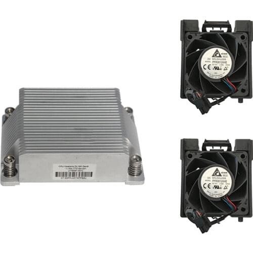 Original server 1pcs heat sink and 2pcs cooling fan 779091-001 773194-001 779093-001 773483-001 For HP DL180 G9