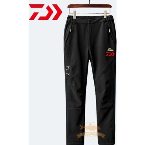 2021 Daiwa Men Fishing Pants Winter Waterproof Windproof Plus Velvet Thick Warm Outdoor Sport Rock Climbing Hiking Fishing Pants