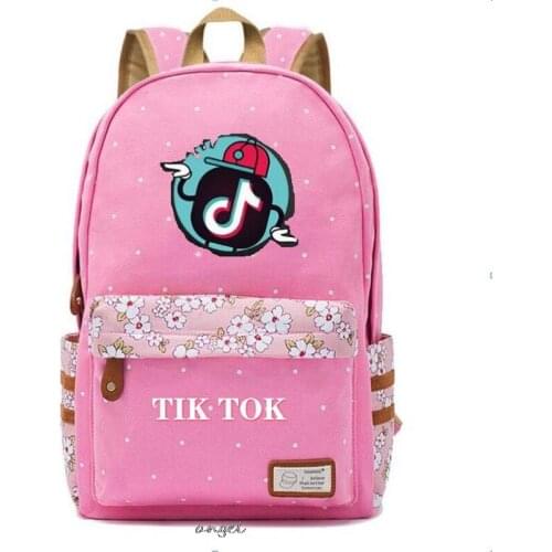 Tik Tok Students Backpacks Large Capacity Women Girls birthday gift Schoolbag For Teenagers Canvas Letter Print Travel Mochila