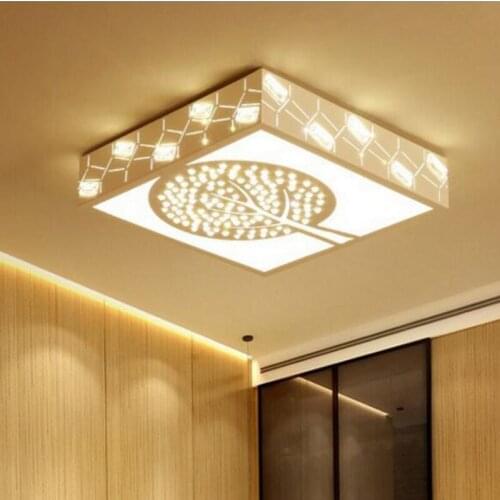 Led iron ceiling lamp living room lamp new round master bedroom lamp-shaped simple acrylic crystal lamp led lighting fixture