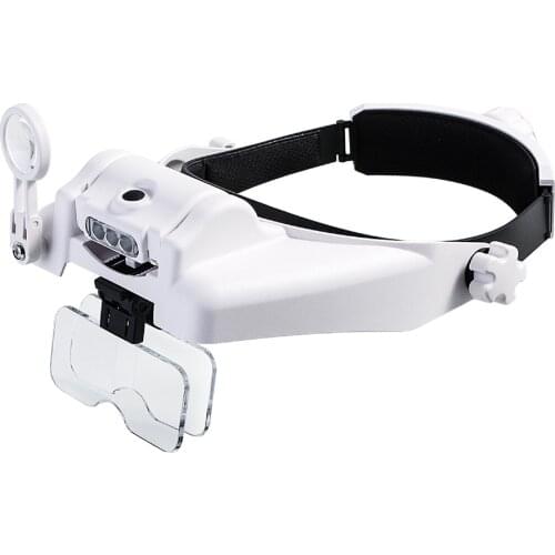 Magnifying Glass with Light LED Illuminated Head Dental Surgical Loupe Headlamp Optical Instruments