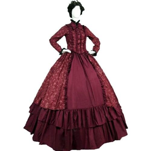 Women Palace Twisted Lace Dress Medieval Vintage Victorian Dresses Plus Size High Waist Flare Sleeve Palace Dress Vestido