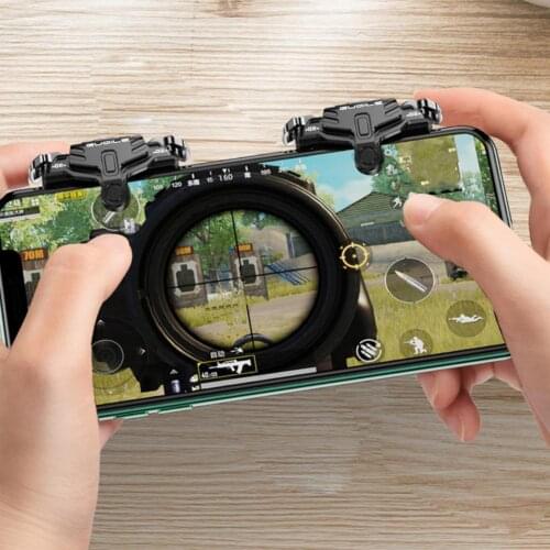 1 Pair Metal ABS Game Controller Trigger Sensitive Touch Fire Button Joystick For IPhone Xiaomi Samsung Gamepad