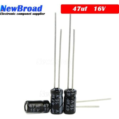 10PCS Original aluminum electrolytic capacitor 47UF 16V 25V 35V 50V 63V 100V 200V 250V 400V 450V plug-in multi specification