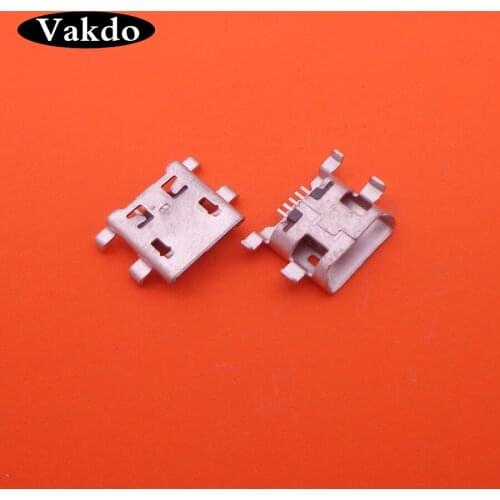 10pcs Micro USB Jack connector charging port socket For Pournelle PLOYER MOMO mini P707 Charging Socket Sink type Oblique mouth