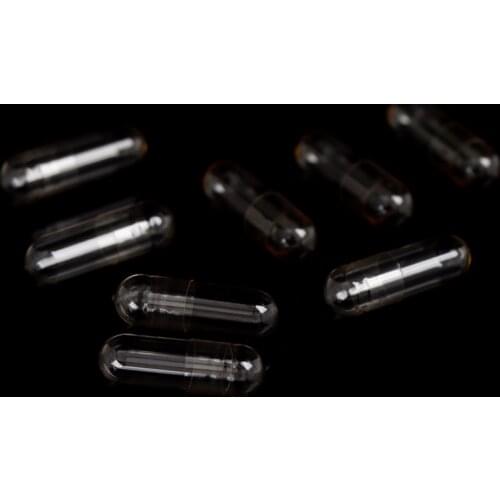 1000PCS Standard Size 0# Empty Capsules Gelatin Clear Hollow Hard Transparent