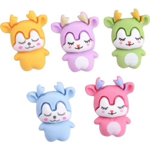 20/30/50Pcs Mixed Fawn cream Resin Decorative Craft Beads Flatback Cabochon Diy Hairpin / Phone Case Embellishment Accessories