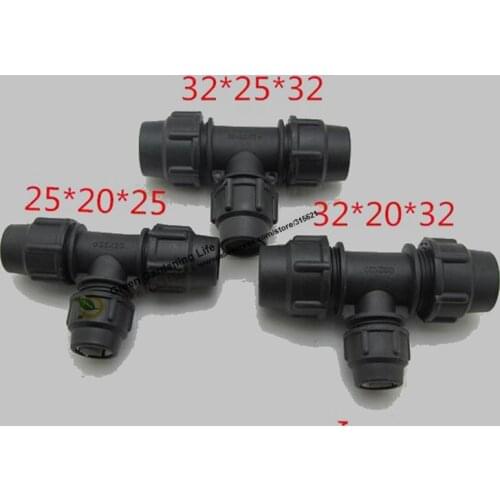 5PCS T-junction Reducer tee Water Pipe Head Water Pipe Connector DIXON Dual Lock Micro Irrigation Systems