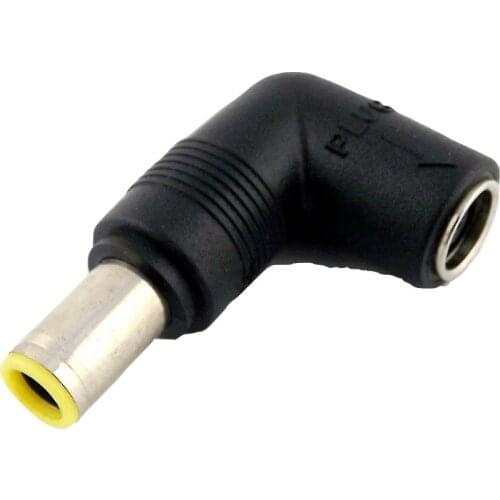 5x DC Power 7.9 x 5.5mm Female To Male Plug Right Angle Extension Connector Adapter for Lenovo IBM Black