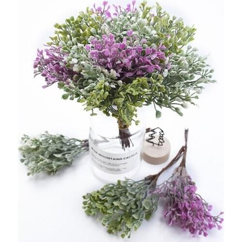 6PCS Home wedding decoration scrapbook christmas decorative flower wreath artificial plants diy Garlands material fake grass