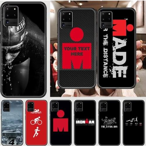Triathlon Ironman sport Phone case For Samsung Galaxy Note 4 8 9 10 20 S8 S9 S10 S10E S20 Plus UITRA Ultra black luxury funda
