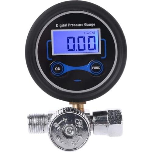 Digital 1/4" 200PSI Air Pressure Regulator Gauge Control Valve for Spray Gun