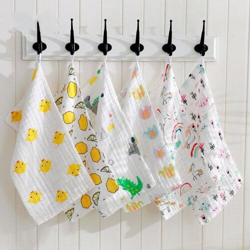 6 Layer Muslin Cotton Baby Towel Handkerchief Kid Wipe Cloth Newborn Baby Face Towel Bibs Feeding Towel for Kids Bathing