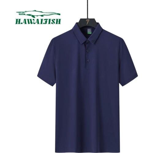 Mens Polo Shirts New Ice Silk Quick-drying T-shirts Mens Polo Shirts Plus Size Mens T-shirts 8XL