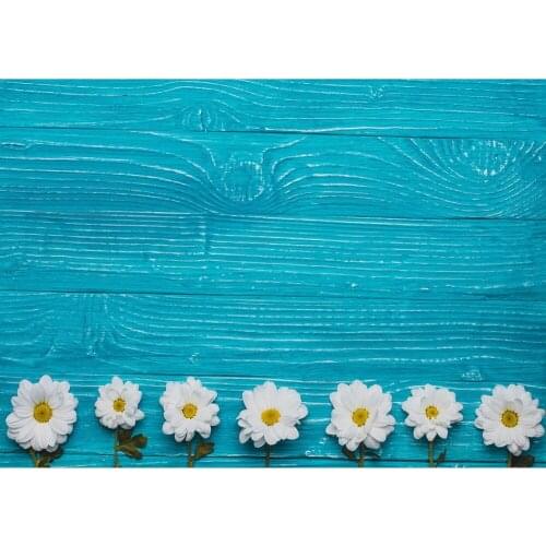 Flower Blue Board Photography Backdrop for Photo Studio Child Kids Baby Cloth Computer Printed Photo Background Photophone