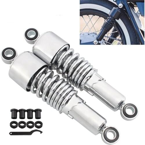 Motorcycle Hydraulic Shock Absorber Chrome Suspension Shock For Harley Touring Glide Road King XL Scrambler Bobber TrackerCafe