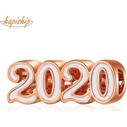 Hapiship 2021 New Original Daisy Fashion Sweet Rose 2020 Charm Beads Fit Bracelet Female DIY Jewelry Making CZ060