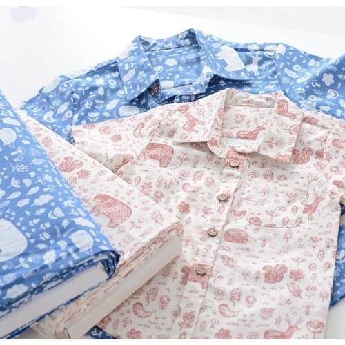 100*110cm Plain Weave Cotton Fabric Cotton Fabric Diy Handmade Children Clothing Cotton Fabric Small Forest Animal Cotton Fabric