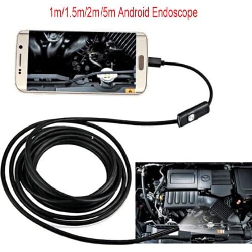 1m 2m 5m 10m Semi-rigid USB Endoscope Camera 5.5MM IP67 Waterproof Snake Camera With 6 Led Windows Macbook PC Android Endoscope