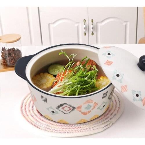 Ceramic Casserole Pot Soup Pot stew Pot Household Soup Pot Family kitchen double handle soup pot, ceramic hand-painted pattern