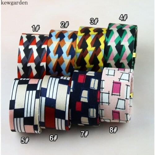 Kewgarden Geometric Fabric Layering Cloth Ribbon 1.5" 1" 25 40mm 10mm DIY Boutonniere Bowknot Accessories Handmade Tape 8 Meters