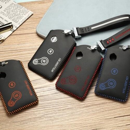 Leather key cover for nissan teana 2004 2005 car key case holder key