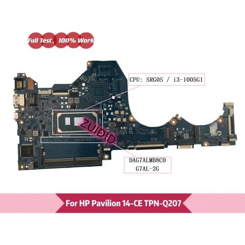 G7AL-2G DAG7ALMB8C0 For HP Pavilion 14-ce TPN-Q207 Laptop Motherboard with i3-1005G1 DDR4 100% working well