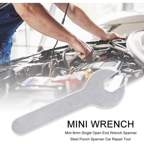 Mini 8mm Single Open End Wrenches Spanner Steel Heavy Duty Punch Spanner Car Bicycle Repair Tool