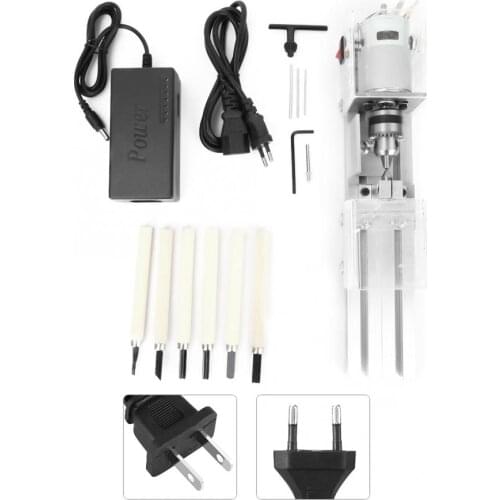 Mini Lathe Beads Machine 12-24V DIY Woodworking Lathe Grinding Polishing Drill Tool