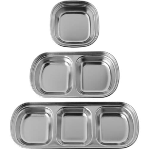 Stainless Steel Assorted Salad Sauce Dipping Dish Tray Bowl Kitchen Tableware