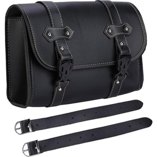 Motorcycle Waterproof Toolkit Leather Bag PU Black Motorbike Fit All Motorcycles Luggage