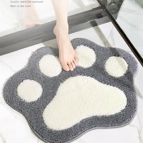 Foot Print Bath Entrance Door Mats Non-slip Bathroom Carpet Mat Toilet Bathroom Rug Bath Pad Carpets Microfiber Mini Mats