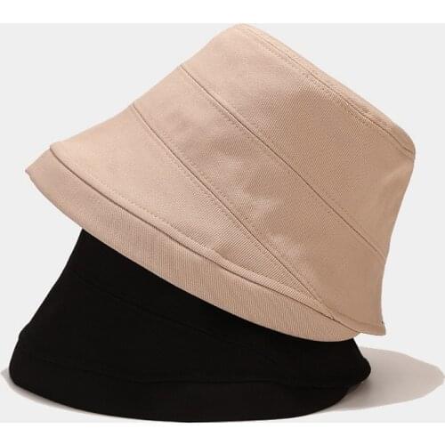 New Mens Large Panama Summer Womens Bucket Hat Tide Casual Simple Cotton Breathable Sun Protection Cap Foldable Fisherman Hat
