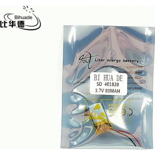 Polymer 3.7v 401020 041020 80mah self timer rod Bluetooth headset 3D glasses toy lithium battery factory direct sales