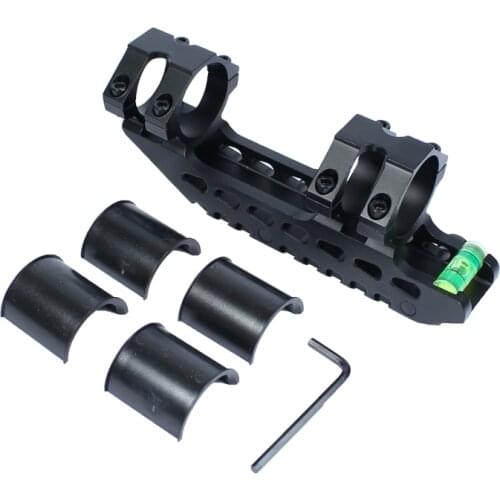 Tactical Scope Mount 25.4 mm 30mm Dual Ring Cantilever Heavy Duty Riflescope Mount with Bubble Level 20mm Rail Base
