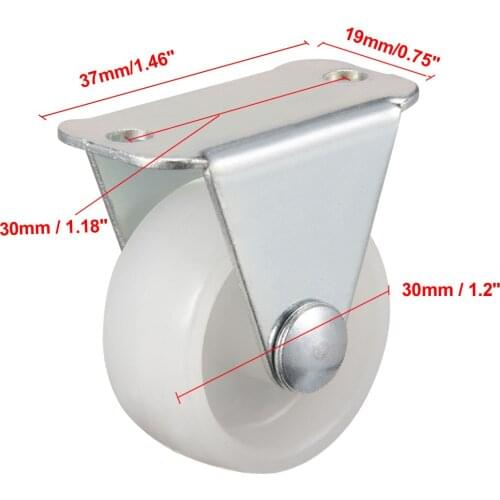 Uxcell 2 Inch Fixed Caster Wheels PP Top Plate Mounted Caster Wheel 1.2inch Fixed 4pcs