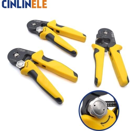 VSC9 10-6 0.08-10mm 40-7AWG Adjustable Precise Hexagon Tube Bootlace Terminal Crimping Pliers Crimp Hand Tools HSC8 6-6 6-4