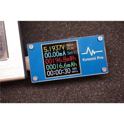 Kotomi+Pro High Precision Color Screen USB Voltmeter Capacity Coulometer PD QC Trigger Resistance Test