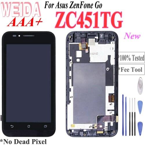 Weida 4.5" for ASUS Zenfone 3 ZC451TG Z00SD LCD DISPLAY LCD Screen Touch Panel Digitizer Assembly For ZC451TG Asus Display