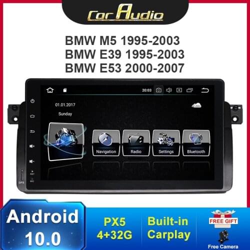 Android 10 4G+32GB IPS Car Radio Multimedia Player GPS Navigation For BMW M5 /E39/E53 1995-2003 Car Video 1 Din WIFI Carplay
