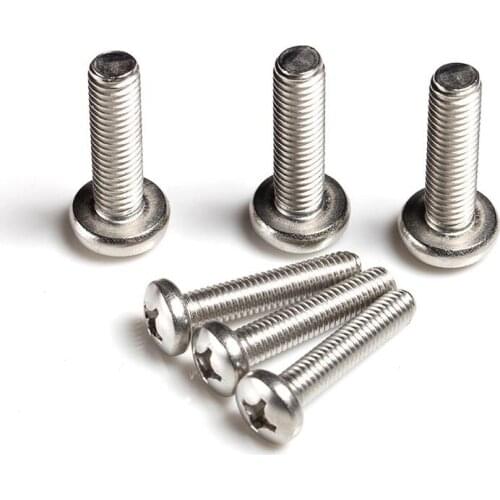 10pcs M5 Stainless steel screws Phillips screw round head cross bolt 8mm-30mm length