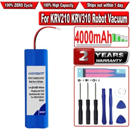 HSABAT 4000mAh Battery for KRV210 KRV310 Robot Vacuum