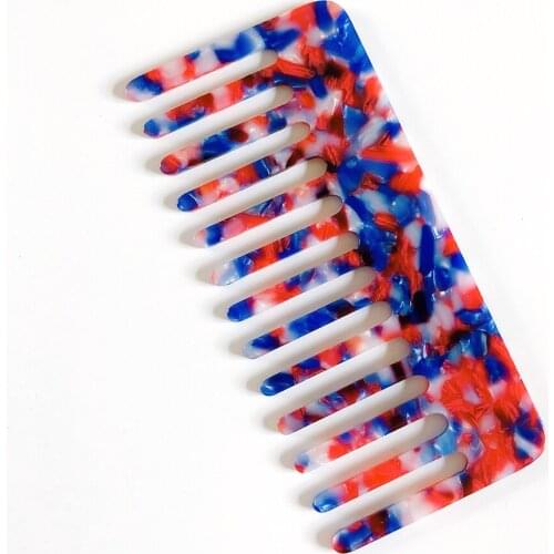 Anti-static Hairdressing Combs Marble Leopard Print Daily Combs Durable Light Acetic Acid Wide Teeth Beard Comb