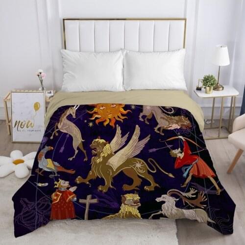 Astrology Witchcraft Duvet cover Quilt/Blanket/Comfortable Case Queen King Bedding 140x200 240x220 for Home animal